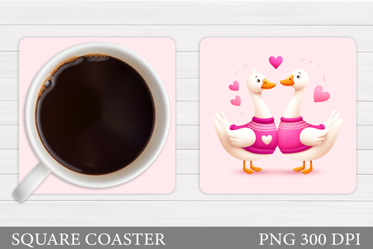 Valentines Goose Coaster. Valentines Coaster Design