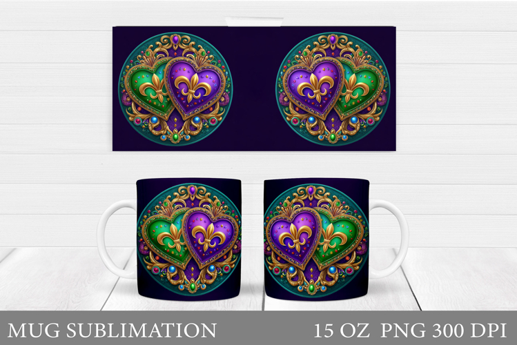 Mardi Gras Mug Design. Mardi Gras Sublimation