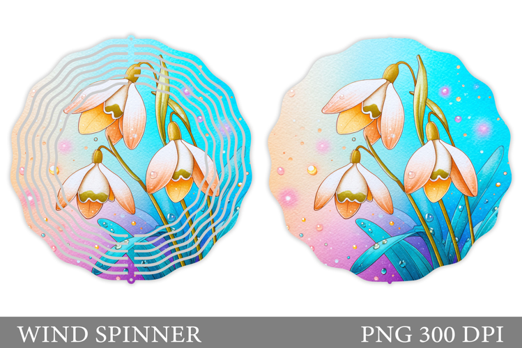 Flowers Wind Spinner Design. Floral Wind Spinner Sublimation