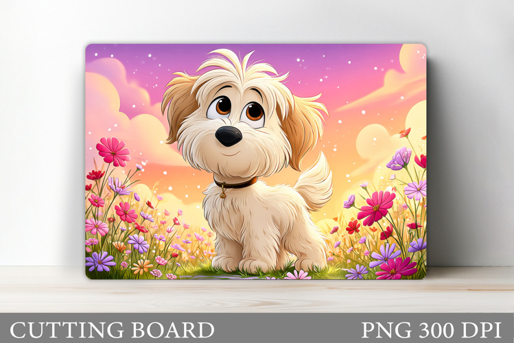 Cute Dog Cutting Board Design. Cute Dog Sublimation