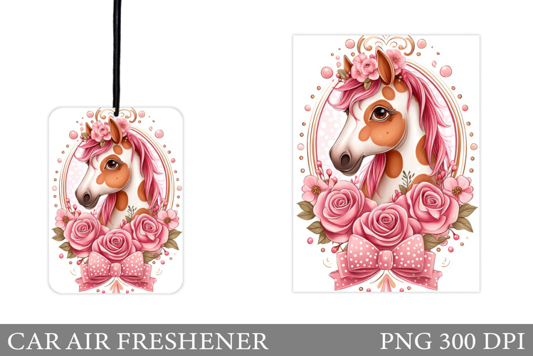 Horse Car Air Freshener. Flowers Car Air Freshener