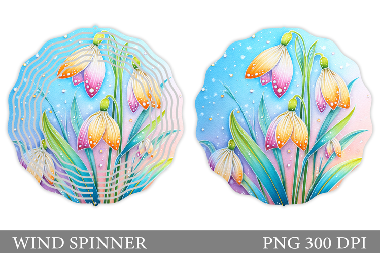 Flowers Wind Spinner Design. Floral Wind Spinner Sublimation