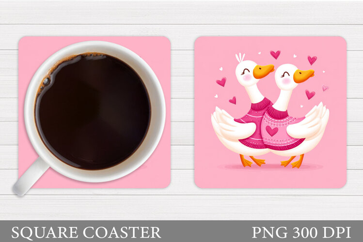 Valentines Goose Coaster. Valentines Coaster Design example image 1