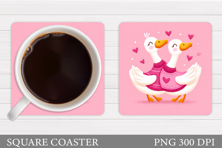 Valentines Goose Coaster. Valentines Coaster Design