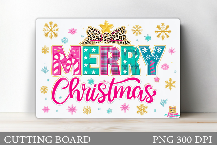 Merry Christmas Cutting Board. Christmas Tree Cutting Board