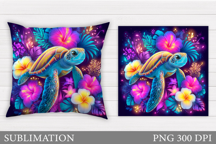 Turtle Pillow Sublimation. Turtle Sublimation