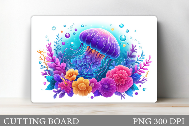 Jellyfish Cutting Board. Sea Cutting Board Design