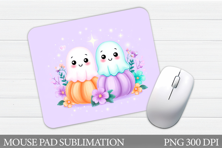 Cute Ghost Mouse Pad Design. Cute Ghost Sublimation