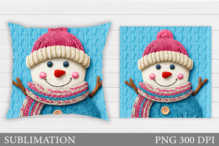 Christmas Snowman Pillow. Christmas Pillow Design