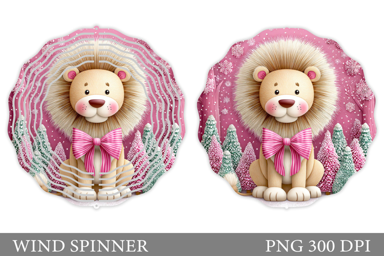 Christmas Lion Wind Spinner. Christmas Wind Spinner Design