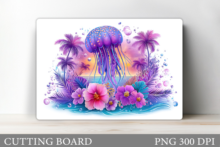 Jellyfish Cutting Board. Sea Cutting Board Design