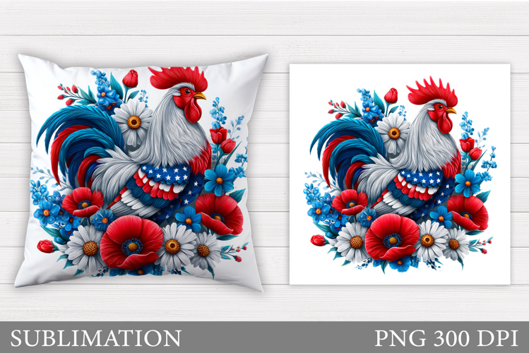 Rooster Sublimation. Rooster Pillow Sublimation