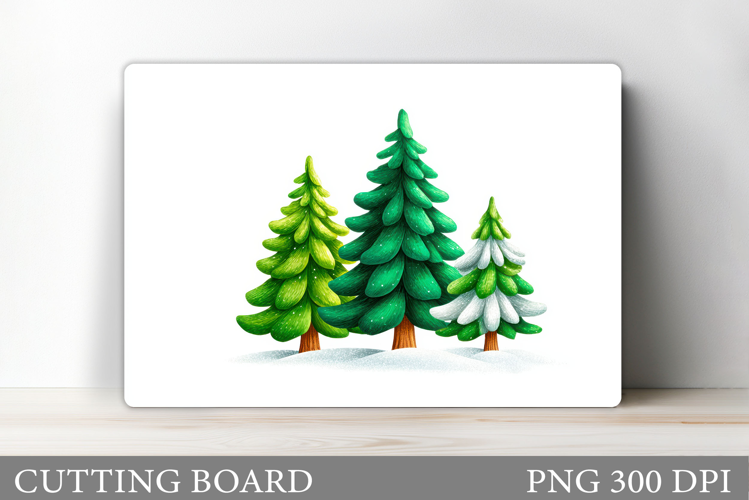 Christmas Tree Cutting Board Design. Kitchen Cutting Board