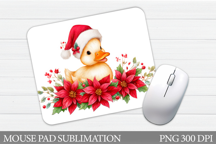 Christmas Duck Mouse Pad. Christmas Mouse Pad Sublimation