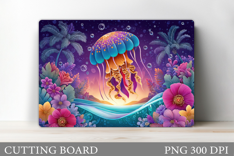 Jellyfish Cutting Board. Sea Cutting Board Design