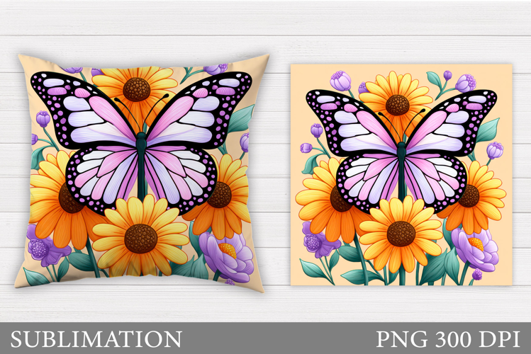 Butterfly Pillow Design. Butterfly Sublimation