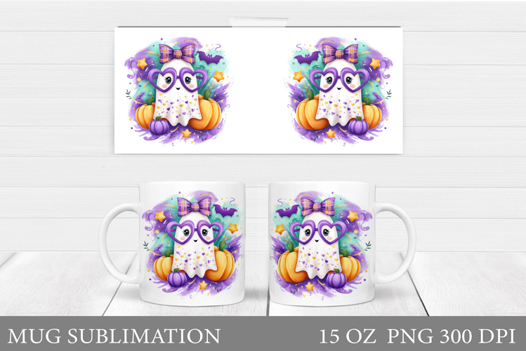 Ghost Mug Sublimation. Halloween Mug Design