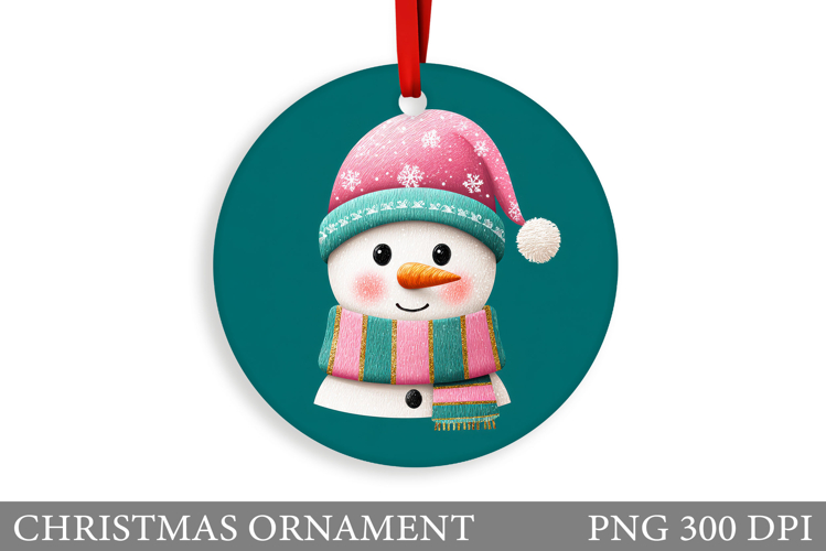 Snowman Christmas Ornament. Snowman Ornament Design