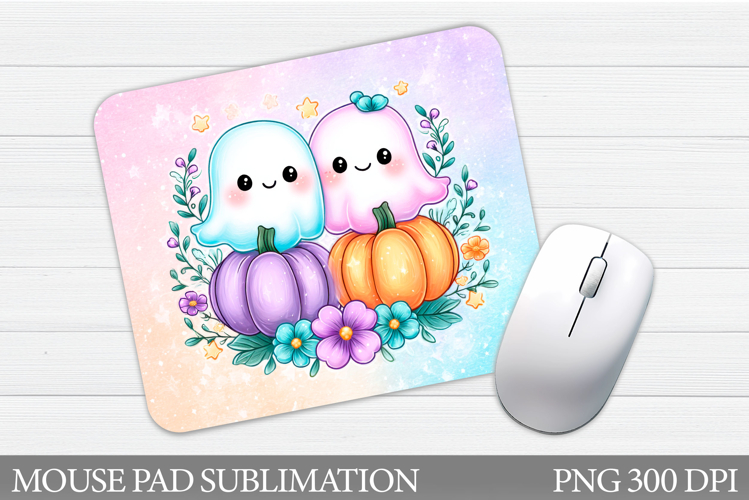 Cute Ghost Mouse Pad Design. Cute Ghost Sublimation