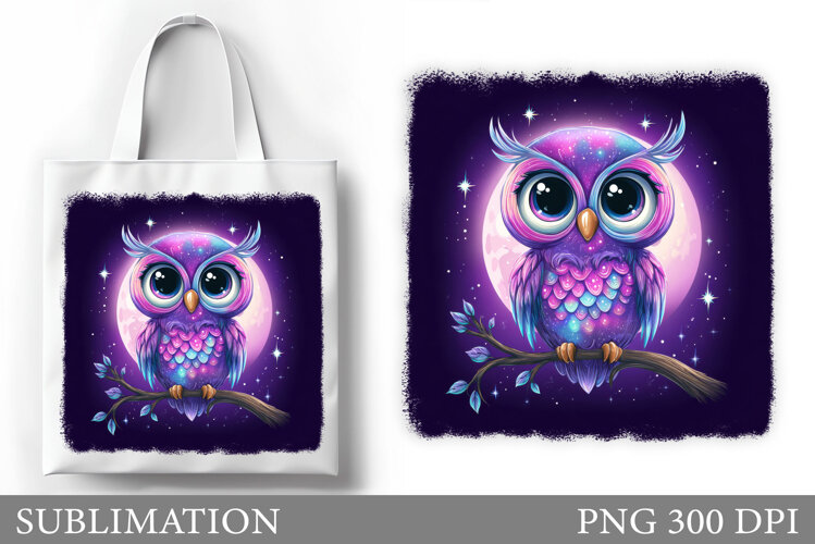 Owl Tote Bag Sublimation. Owl Sublimation example image 1