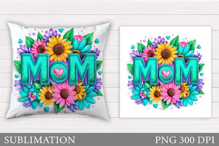 Mother's Day Sublimation. Mother's Day Pillow Sublimation example image 1