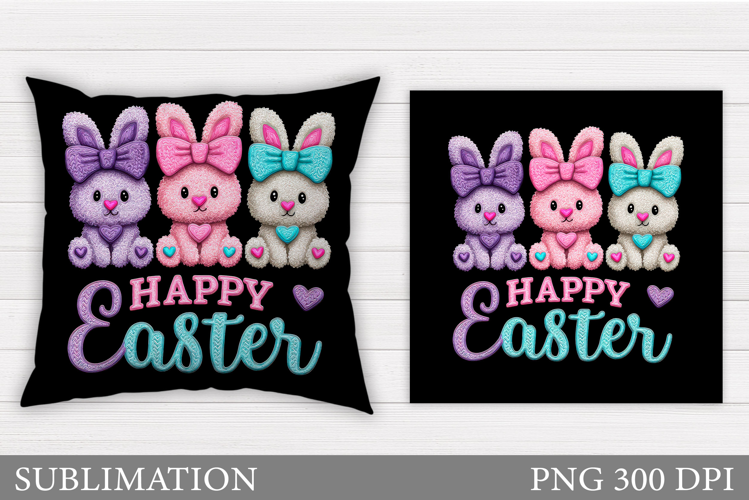 Easter Bunny Pillow Design. Easter Bunny Sublimation