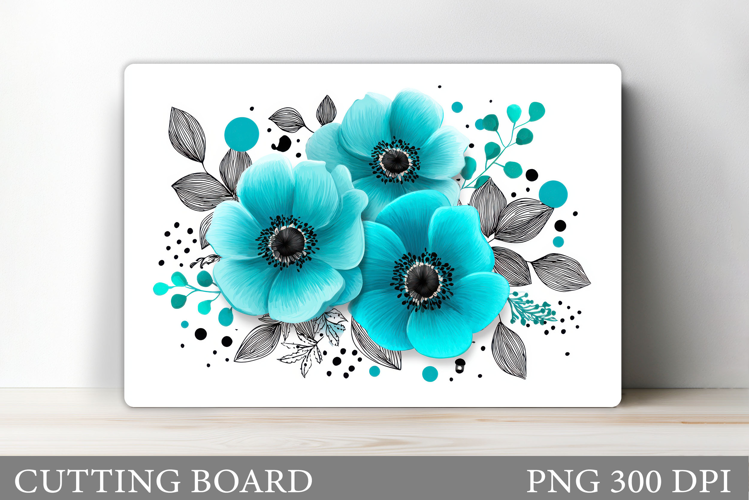Floral Cutting Board Design. Flowers Cutting Board