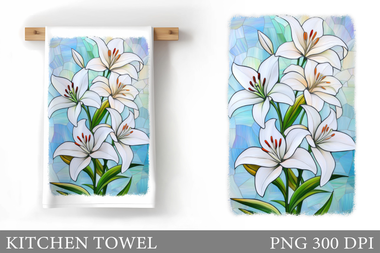 Flowers Kitchen Towel. Floral Kitchen Towel Sublimation
