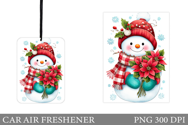 Snowman Car Air Freshener. Christmas Car Air Freshener