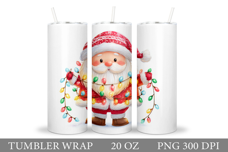 Cute Santa Claus Tumbler. Christmas Tumbler Sublimation