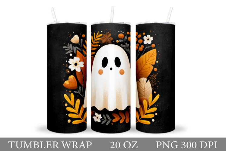 Ghost Tumbler Design. Cute Halloween Tumbler Sublimation