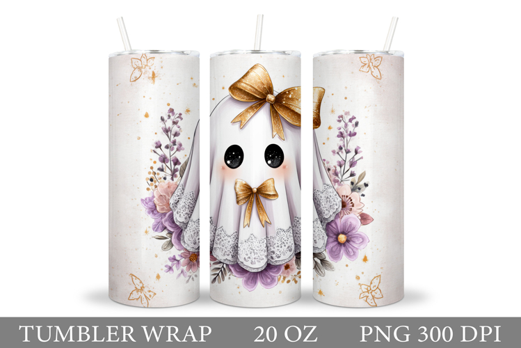 Ghost Tumbler Sublimation. Halloween Tumbler Design
