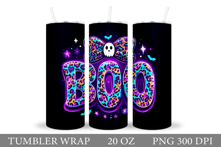 Boo Tumbler Design. Halloween Tumbler Sublimation