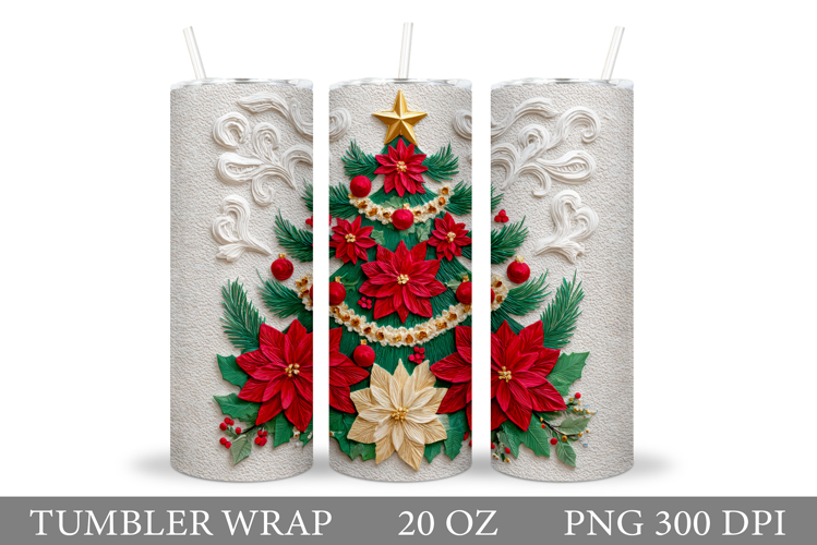 Christmas Tree Tumbler Sublimation. Christmas Tumbler Design