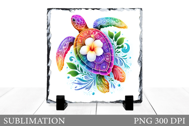 Sea Turtle Sublimation. Turtle Slate Design
