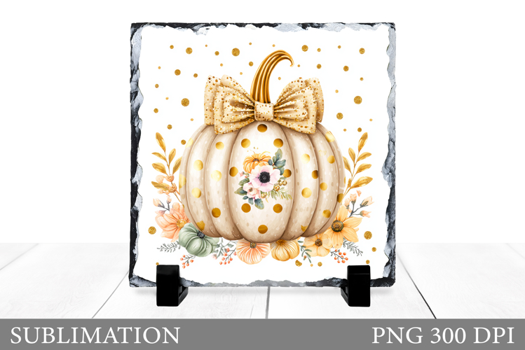 Fall Pumpkin Slate Sublimation. Fall Pumpkin Sublimation