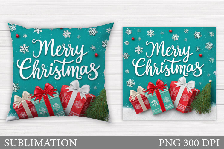Christmas Pillow Design. Christmas Sublimation example image 1