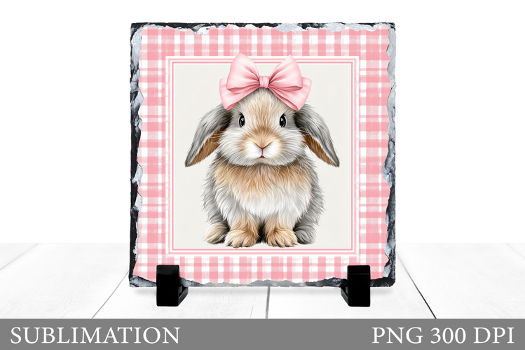Cute Bunny Sublimation. Cute Bunny Slate Design
