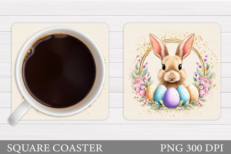 Easter Bunny Coaster. Bunny Easter Coaster Design example image 1