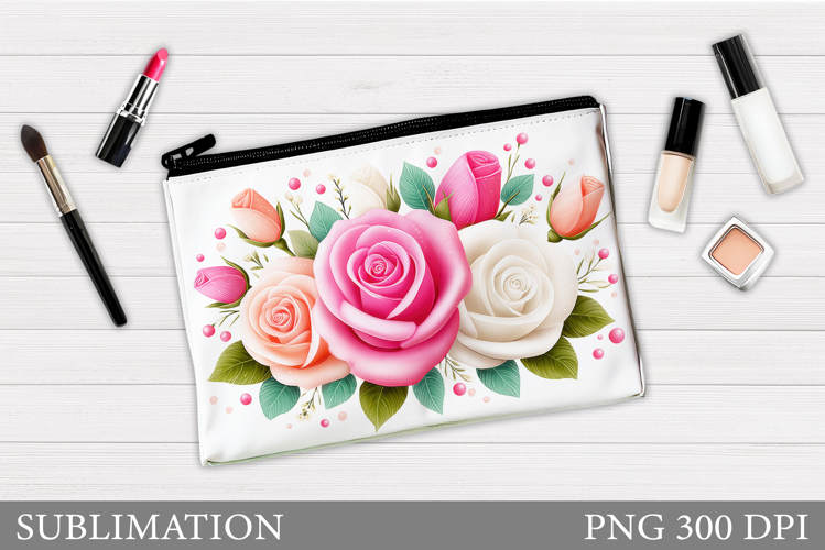 Roses Makeup Bag Design. Roses Sublimation