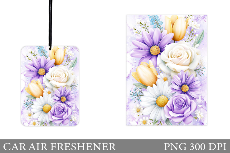 Flowers Car Air Freshener. Floral Car Air Freshener Design
