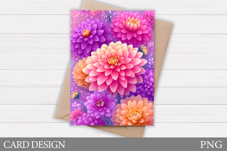 Flowers Card Printable. Floral Card Design