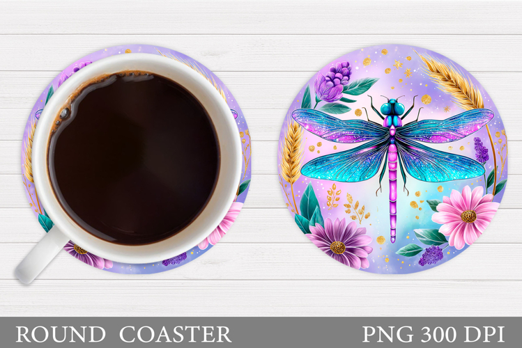 Dragonfly Coaster Design. Dragonfly Sublimation
