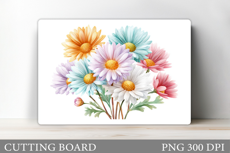 Floral Cutting Board Design. Flowers Cutting Board
