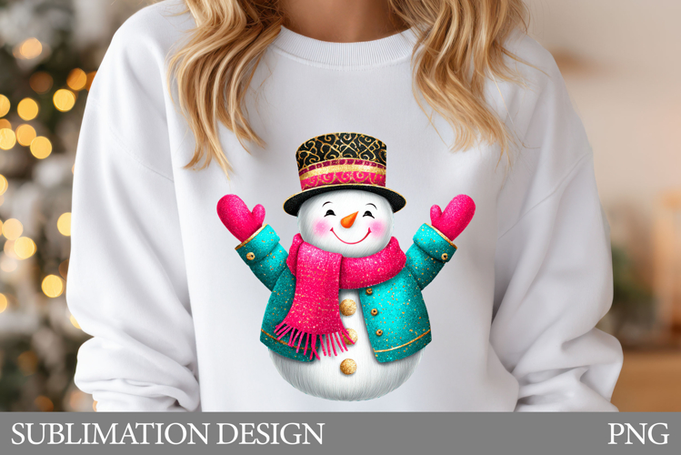 Snowman T-Shirt Design. Snowman Sublimation