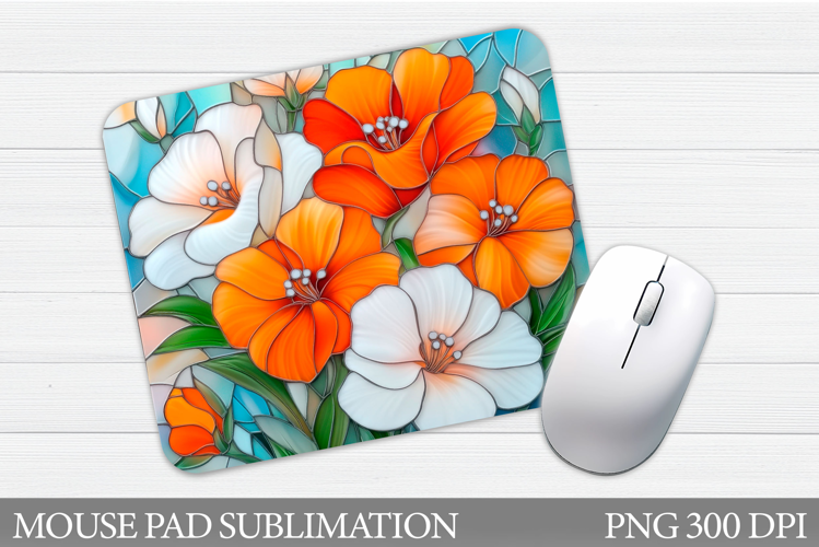Floral Mouse Pad Sublimation. Flowers Mouse Pad Design
