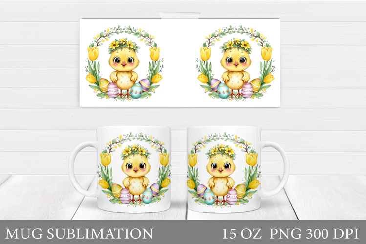 Easter Chick Mug Design. Easter Mug Sublimation