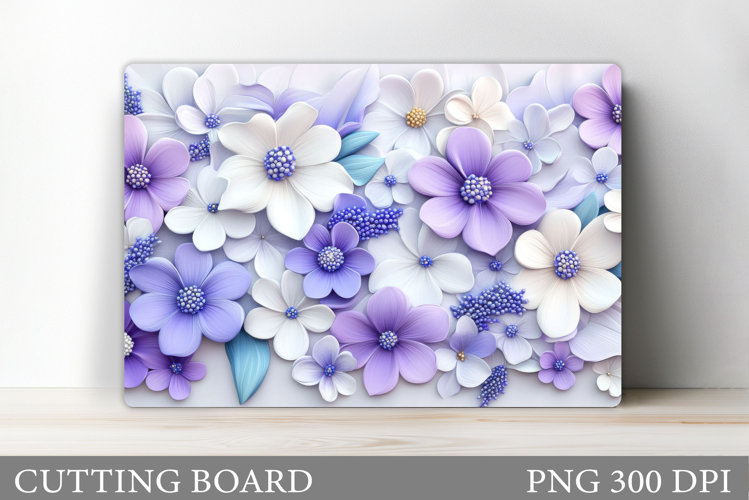 Flowers Cutting Board Sublimation. Wildflowers Cutting Board