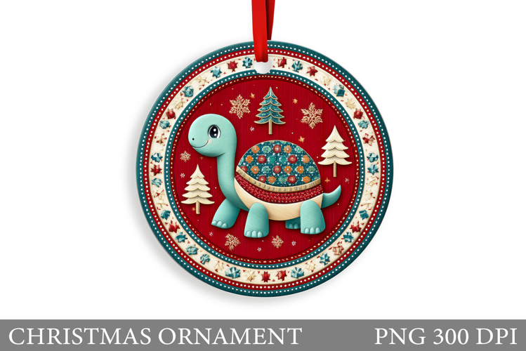 Cute Turtle Christmas Ornament. Christmas Ornament Design