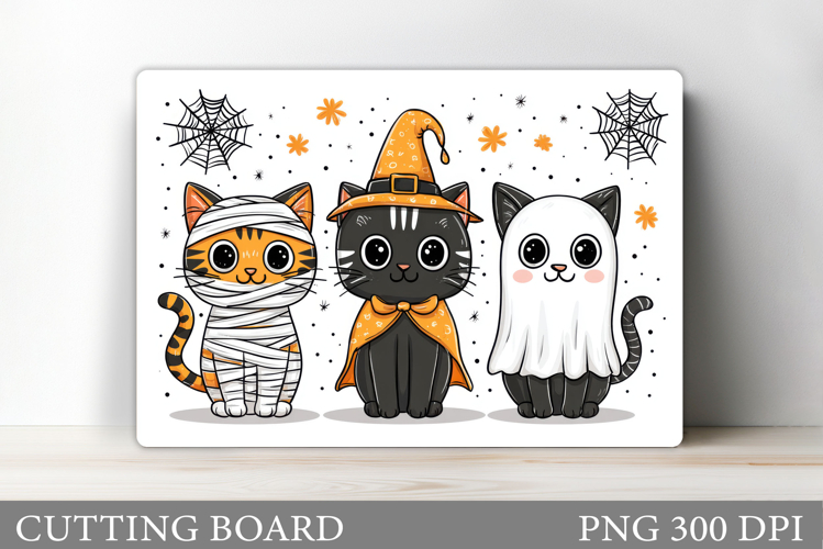 Black Cats Cutting Board. Halloween Cutting Board Design